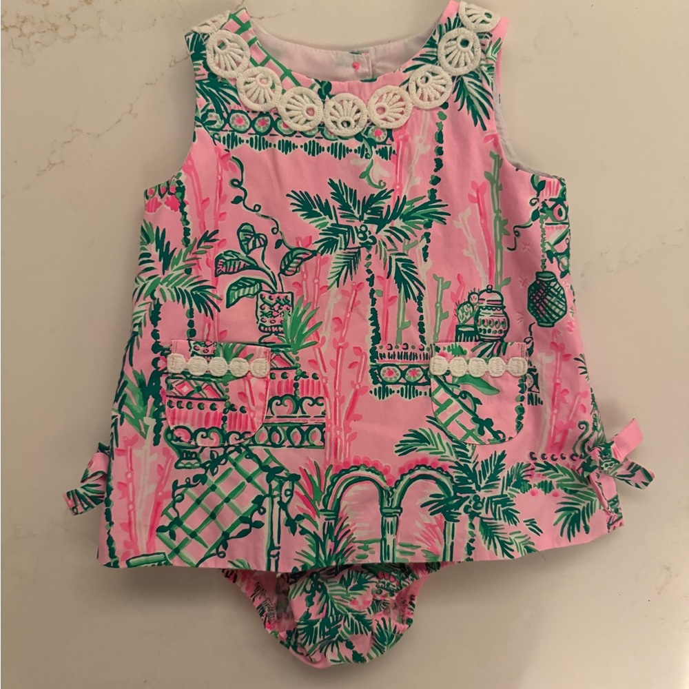 EUC - Baby Lilly Shift Dress and Bloomers Set